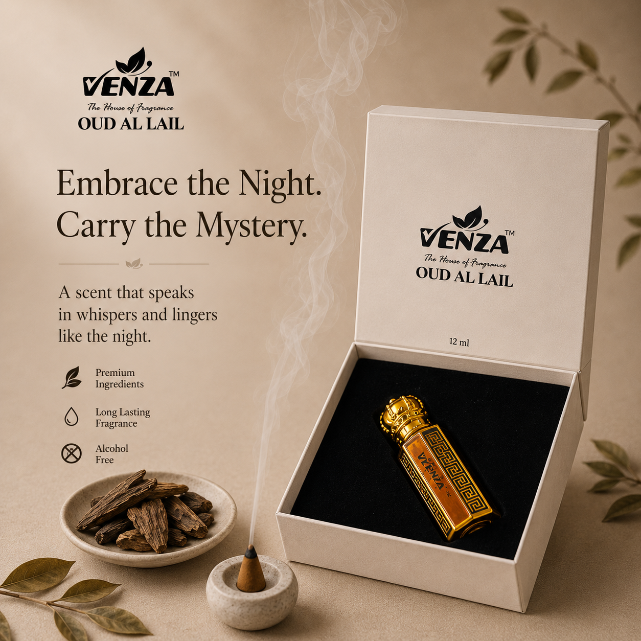 Oud Al Lail Non Alcoholic Attar