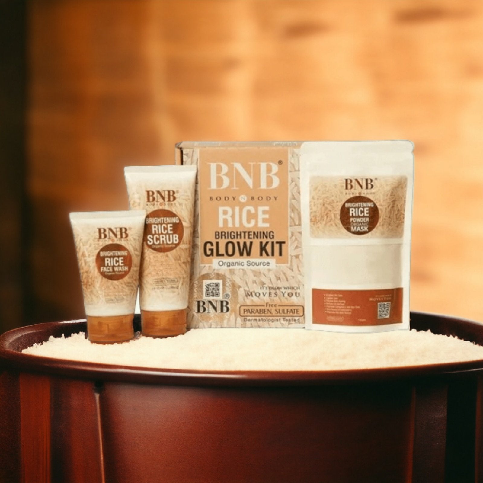 Bnb Rice Brightening Glow Kit