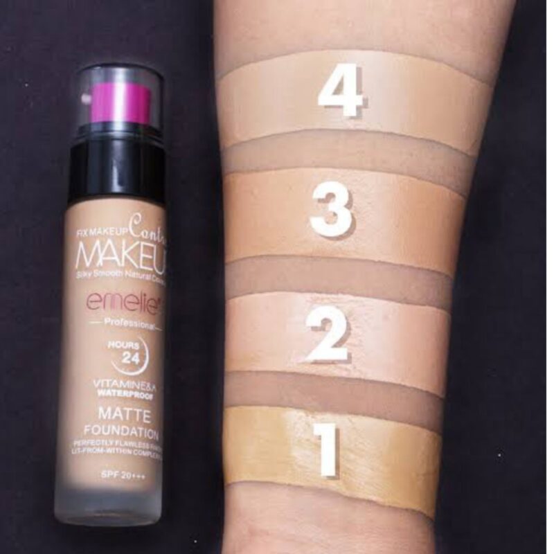 Emelie 24 Hours Vitamin A & E Waterproof Matte Foundation
