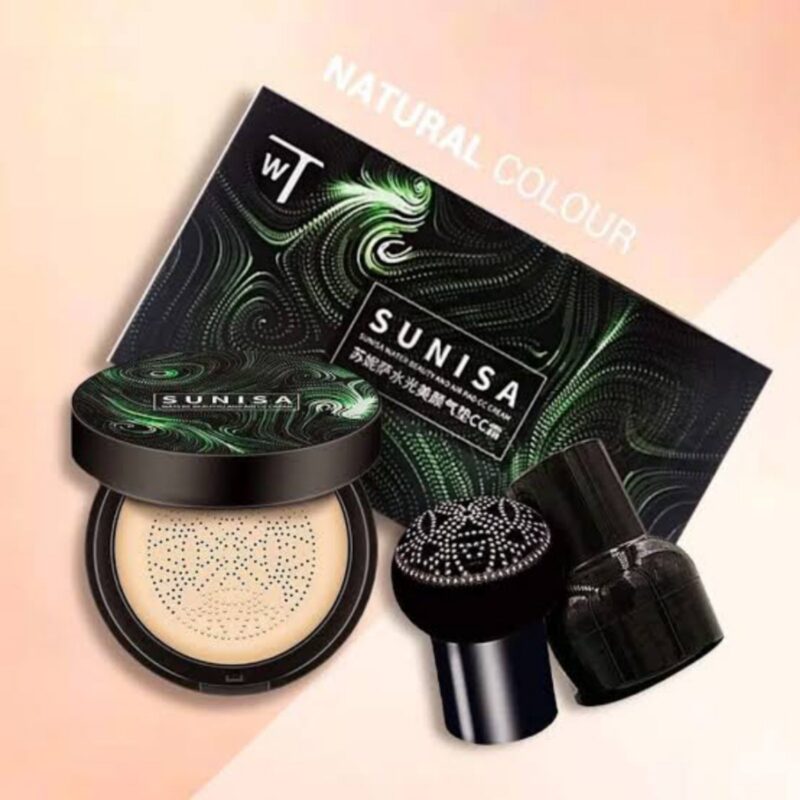 SUNISA Foundation Base Water proof Mushroom Head Air CushionLiquid Foundation with Sponge