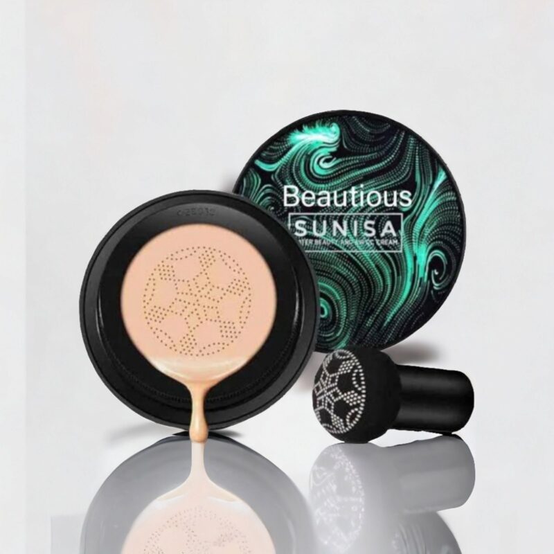 SUNISA Foundation Base Water proof Mushroom Head Air CushionLiquid Foundation with Sponge