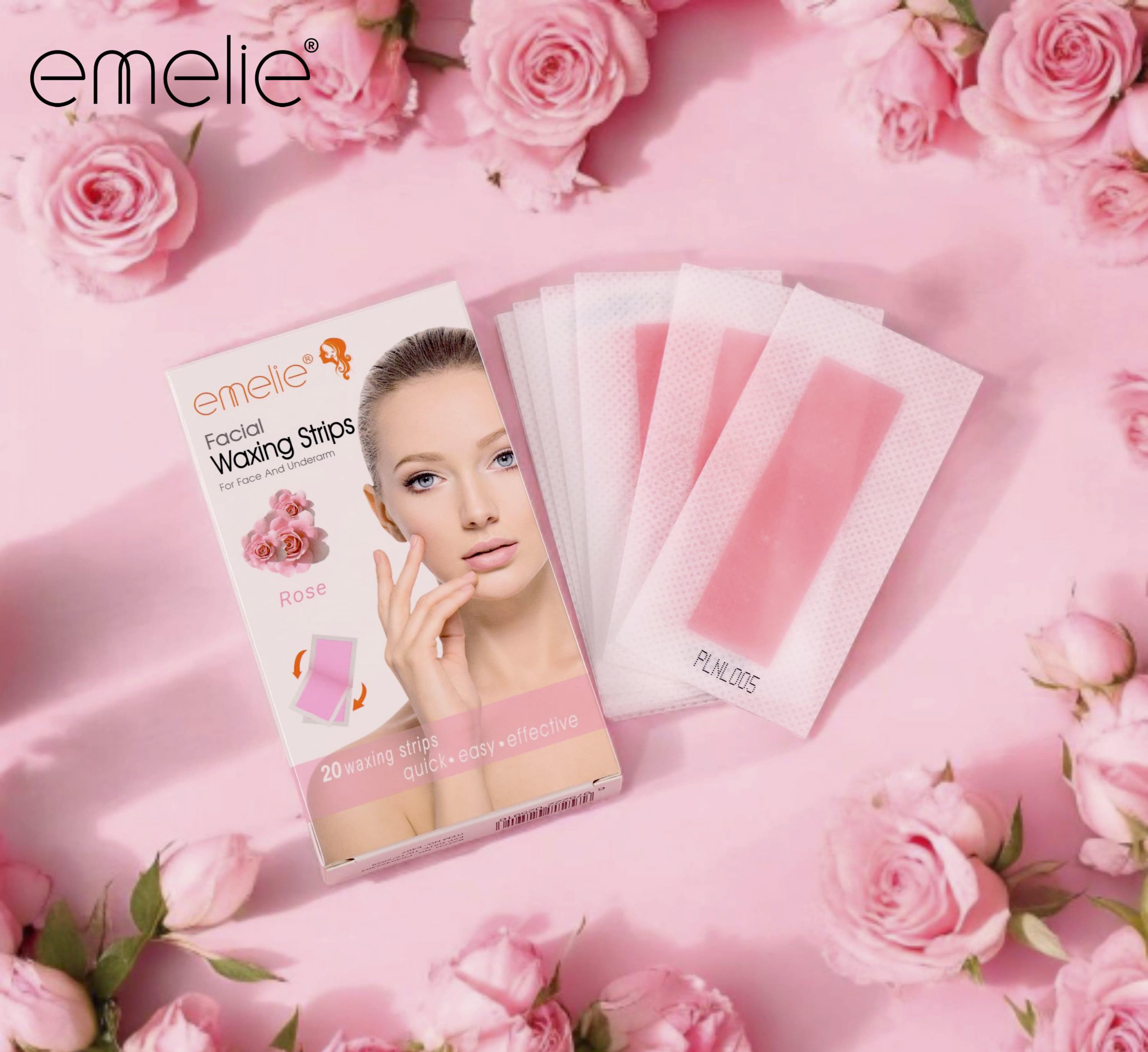Emelie Facial Waxing Strips For Face & Underarm 20 Waxing Strips