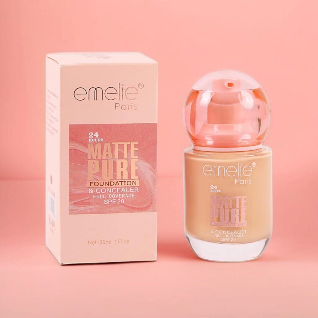 Emelie Paris Matte Pure Foundation & Concealer – 30ml