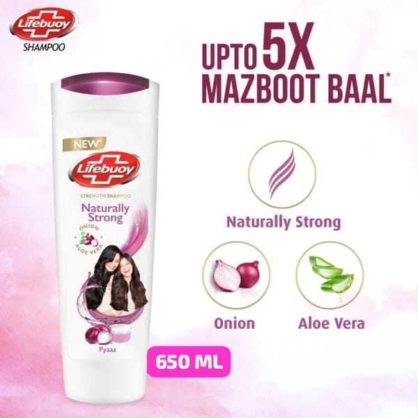 Lifebuoy Naturally Strong Onion+Aloe Vera Strength Shampoo, 650ml