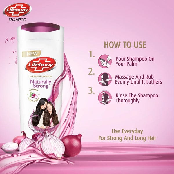 Lifebuoy Naturally Strong Onion+Aloe Vera Strength Shampoo, 650ml