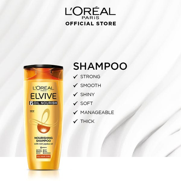LOreal Paris Elvive 6 Oil Nourish Shampoo 175 ml - For Dull & Dry Hair