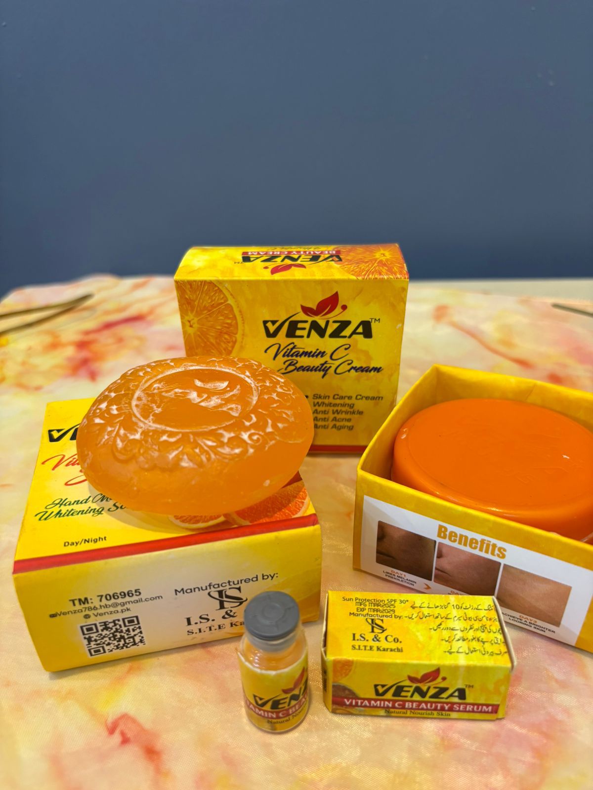 Venza Vitamin C Beauty Cream + Beauty Soap + Free Beauty Serum